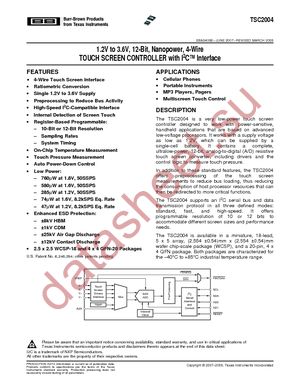 TSC2004IRTJT datasheet  